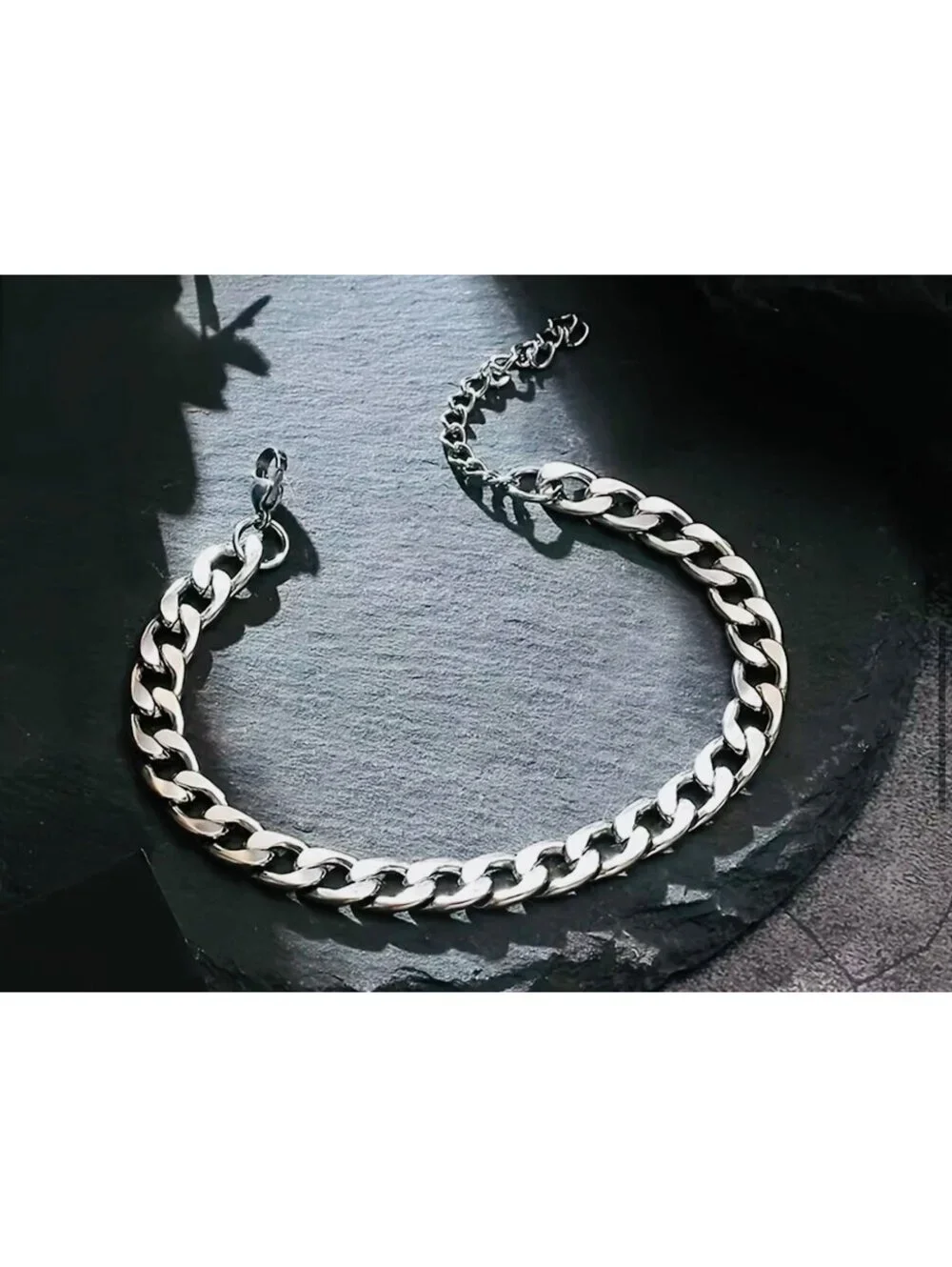 New - Stainless Steel - 10mm Titanium Link Bracelet